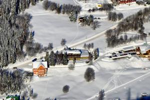 Alpský Hotel v zimě