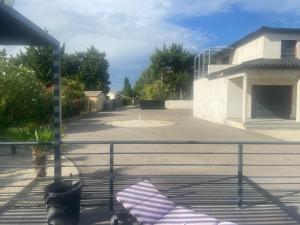 a view from a balcony of a house at Love room in Mondragon