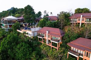 an aerial view of a house in the forest at Victoria Cliff Hotel & Resort, Kawthaung in Kawthaung