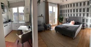 Kuchyňa alebo kuchynka v ubytovaní Słoneczny Apartament Koszykowy! + 36 fotografií