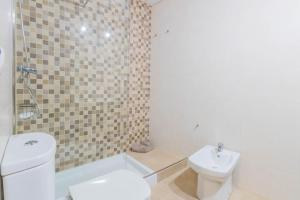 La salle de bains est pourvue de toilettes et d'un lavabo. dans l'établissement APARTAMENTOS LOS ABUELOS - Cordoba, à Cordoue