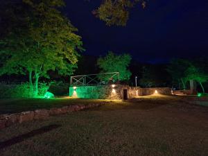 Un jardín fuera de COSTA COM Cabañas