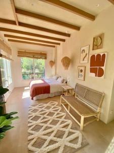 En eller flere senge i et værelse på Exclusive villa Pantano de San Juan