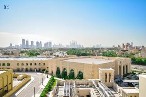 Nespecifikovaný výhled na destinaci Dubaj nebo výhled na město při pohledu z apartmánu