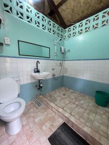 y baño con aseo y lavamanos. en Concepcion Divers Lodge en Busuanga