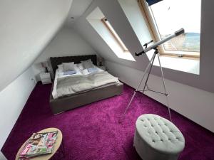 Łóżko lub łóżka w pokoju w obiekcie Apartament Urocza przy Wyciągu SKI Arena