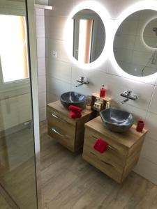 Koupelna v ubytování Ferienwohnung am Rhein