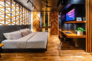TV a/nebo společenská místnost v ubytování Danta Santa Lofts