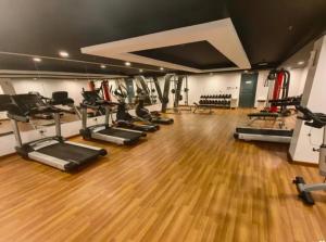 Fitness centrum a/nebo fitness zařízení v ubytování Oceana Flat