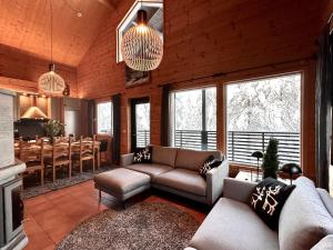 Ruang duduk di Lomavuokra Villa Nuottirakka, Levi