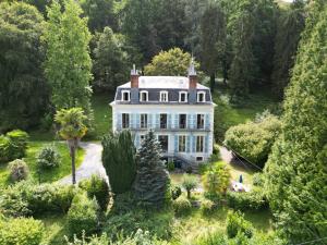 an aerial view of a house with trees at Villa Morton - Domaine du Grand Tourmalet Pic du Midi in Bagnères-de-Bigorre