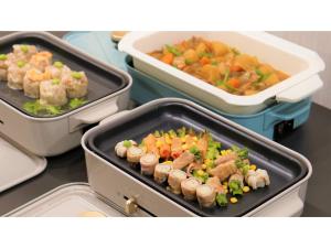 three trays of food on top of a table at Hotel Area One Oita - Vacation STAY 99740v in Oita