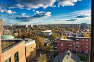 a view of a city from a building at AP- Luxury Apt nxt to o2 Academy in Birmingham