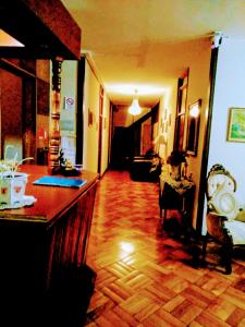 - un salon doté de parquet et d'un couloir dans l'établissement the scandinavian, à Valparaíso