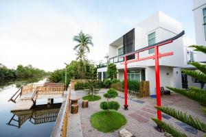 Zahrada ubytování Yunoya Riverside Villa