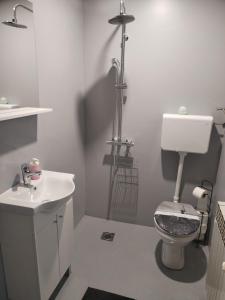 łazienka z toaletą i umywalką w obiekcie Skitnica Marilyn w mieście Koprivnica