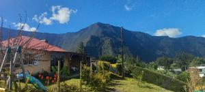een huis met uitzicht op een berg bij La Montagneuse- Vue panoramique in Salazie +4 foto's