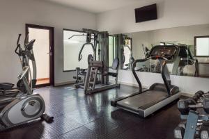 Un gimnasio con cintas de correr y máquinas en una habitación. en Holiday Inn Panama Canal by IHG, en Panamá