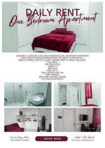 a collage of pictures of a room with a bed at Resting View in Male City