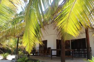 a house with a table and a palm tree at Ocean Dream Villa in Ushongo Mabaoni
