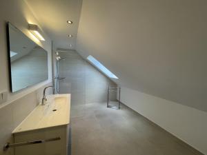 Koupelna v ubytování Landhaus Dünen