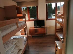 a room with a tv and a bunk bed at Appartement Geisler in Fügen