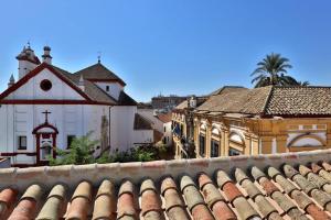 a view of roofs of buildings and a church at Posada La Judería I in Córdoba