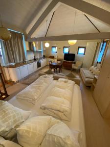 TV a/nebo společenská místnost v ubytování Grotto Flora B&B Chambres de charme