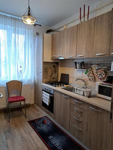 Η κουζίνα ή μικρή κουζίνα στο Cozy Apartment in Rasnov