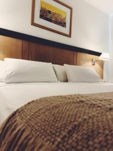 Cama ou camas em um quarto em Argentino Hotel