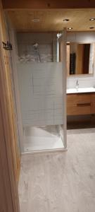 Koupelna v ubytování les fenêtres du mont blanc