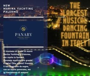 um panfleto para a maior fundação de dança musical em Itália à noite em Panaby - House Boat em Palermo