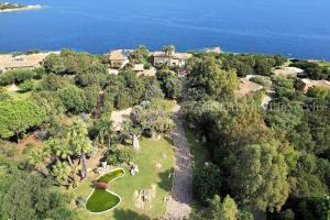 an aerial view of an estate with a golf course at Villa Mare Blu - Porto Rotondo in Porto Rotondo