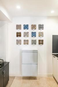 TV o dispositivi per l'intrattenimento presso Appartamento luminoso di design in centro