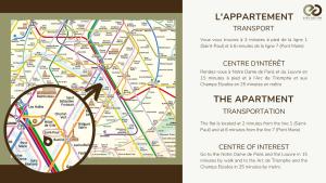 a map of the arrondissement with a monkey on it at 3p.cosy flat#6pers#heart of Le Marais in Paris