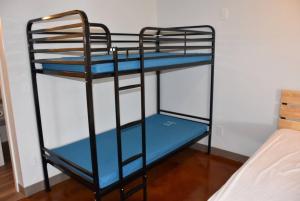 Litera con literas azules en una habitación en Bunkhouse 2A Close To National Parks, en La Verkin 18 fotos más