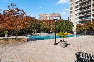 Πισίνα στο ή κοντά στο CozyRetreat Sleeps 6 FreeParking DC Airport Metro