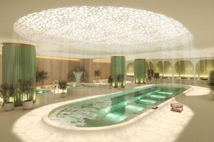 a rendering of a hotel lobby with a swimming pool at Cardo Roma, Autograph Collection in Rome