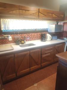 Kuchyň nebo kuchyňský kout v ubytování Cabaña Los Pololos