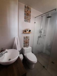 Koupelna v ubytování Hotel Rincon Aleman