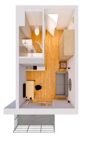 una cocina dentro de una casa en Schickes All-inklusive Apartmentzimmer by RESIDA Asset GmbH, en Brunn am Gebirge