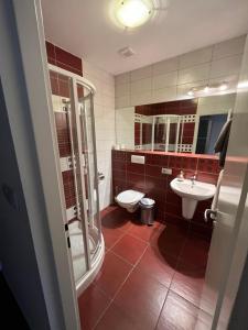 Koupelna v ubytování Hotel Algar