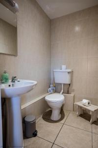een badkamer met een toilet en een wastafel bij The Forge in Selby