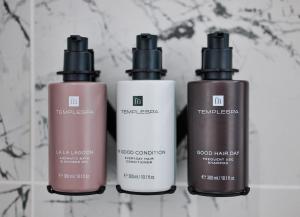 a group of three products sitting on a counter at The Halyard Liverpool, Vignette Collection, an IHG Hotel in Liverpool