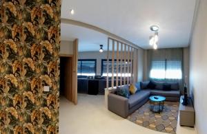 Гостиная зона в Beautiful apartment next to airport Mohamed V