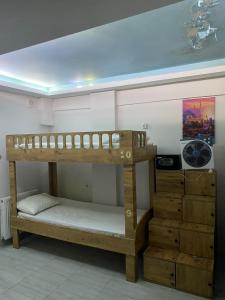 a bedroom with bunk beds in a room at Sultan Terrace Hostel in Istanbul