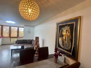 Posezení v ubytování Wunderschönes Apartment in der Goldstadt Pforzheim