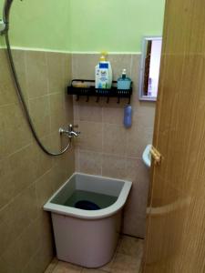 een badkamer met een toilet op de vloer van een douche bij JAMSYIR HOMESTAY BAJET in Pendang