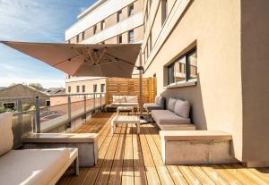 Balkón nebo terasa v ubytování B&B HOTEL Limoges Centre Gare