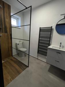 Koupelna v ubytování Apartmán Gabi